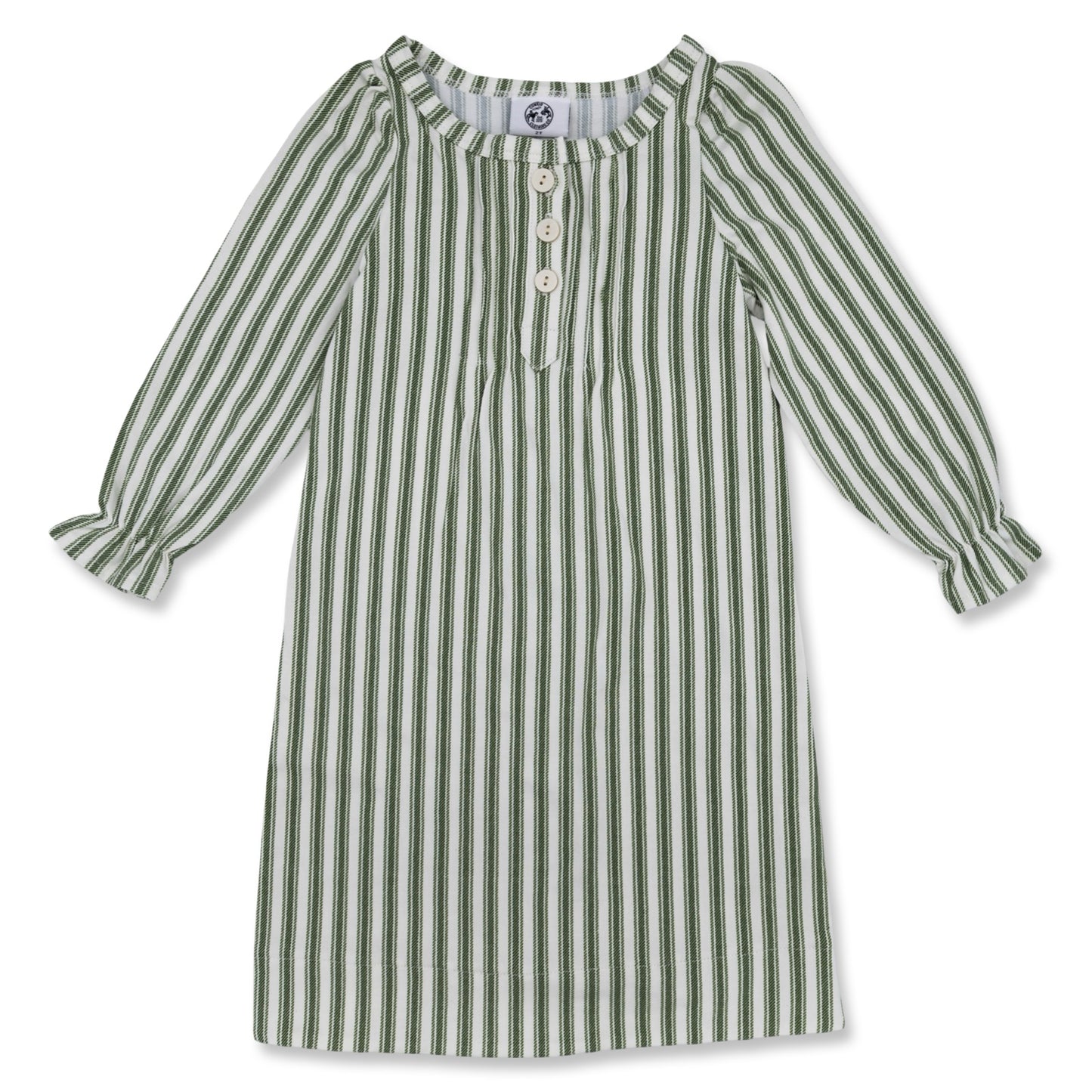 Silent Night Vintage Stripe Christmas Nightgown