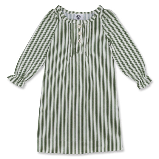 Silent Night Vintage Stripe Christmas Nightgown