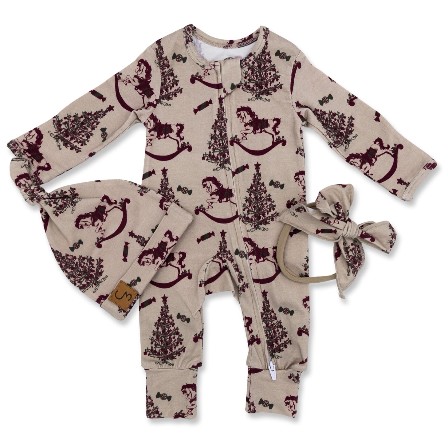 Rocking Around the Christmas Tree Folding Feet Jammies