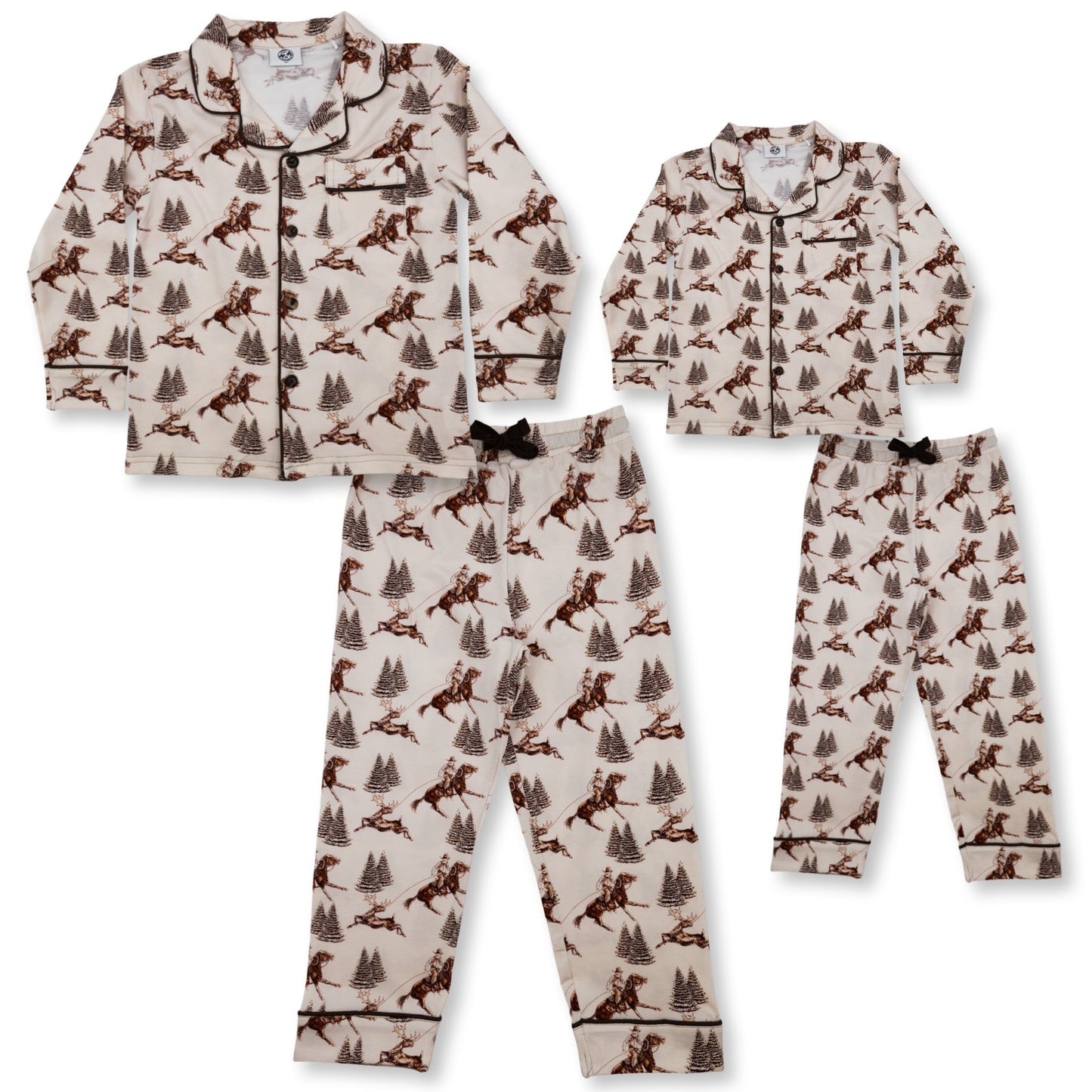 Vintage Beige Cowboy Christmas Set (Toddler-Adult)