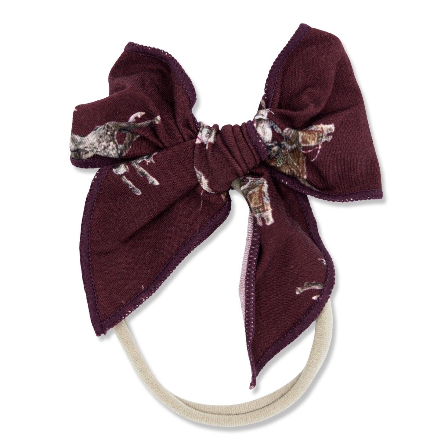 Traditional Red Cowboy Christmas Nylon Band Headband