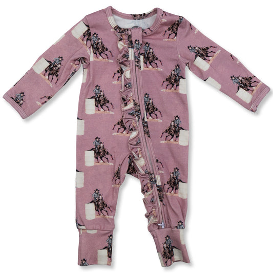 Barrel Racer -Ruffled- Folding Feet Jammies