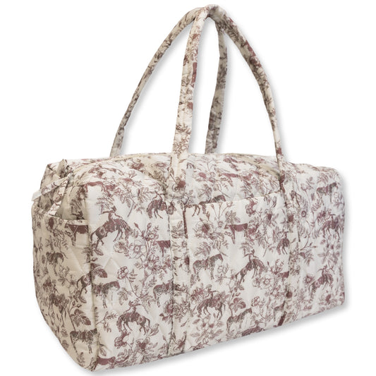 Western Daydream Rose Luxury Oversized Duffle Bag