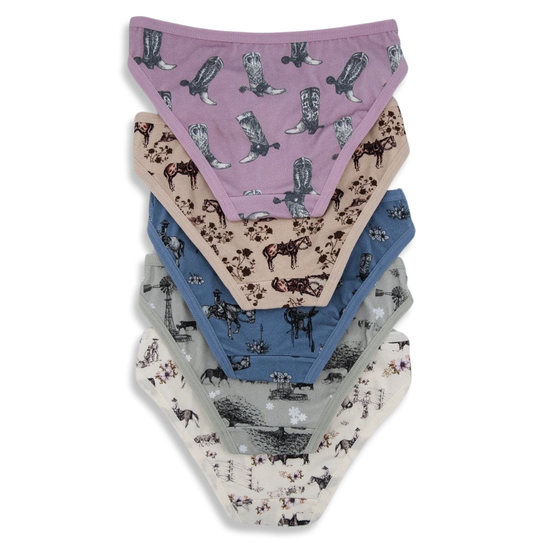 Vintage Cowgirl Briefs (5 Pack)