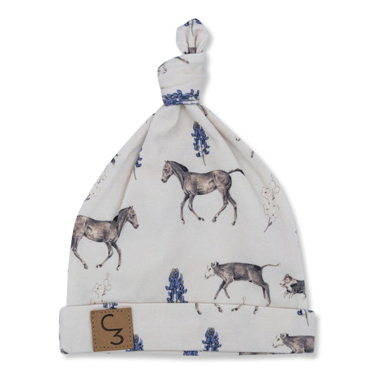 Spring on the Ranch Newborn Baby Hat