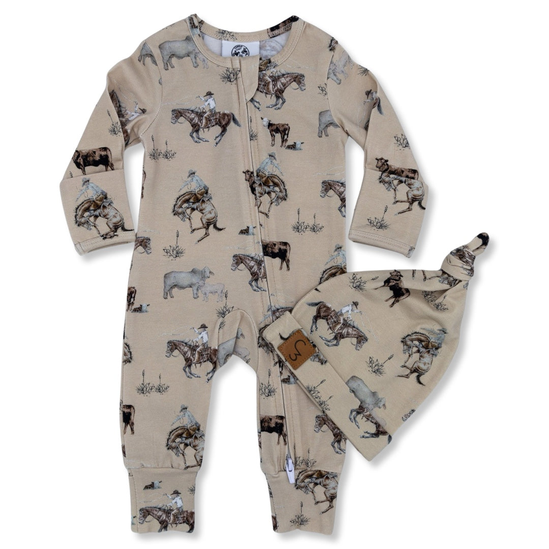 Cowboy Folding Feet Jammies