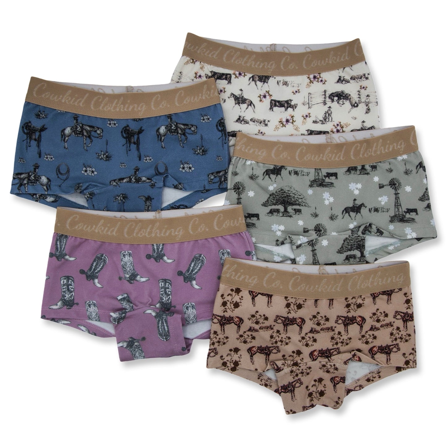 Vintage Cowgirl Shorties (5 Pack)
