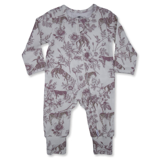 Western Daydream Rose Folding Feet Jammies