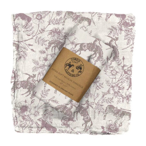 Western Daydream Rose Cotton Muslin Swaddle