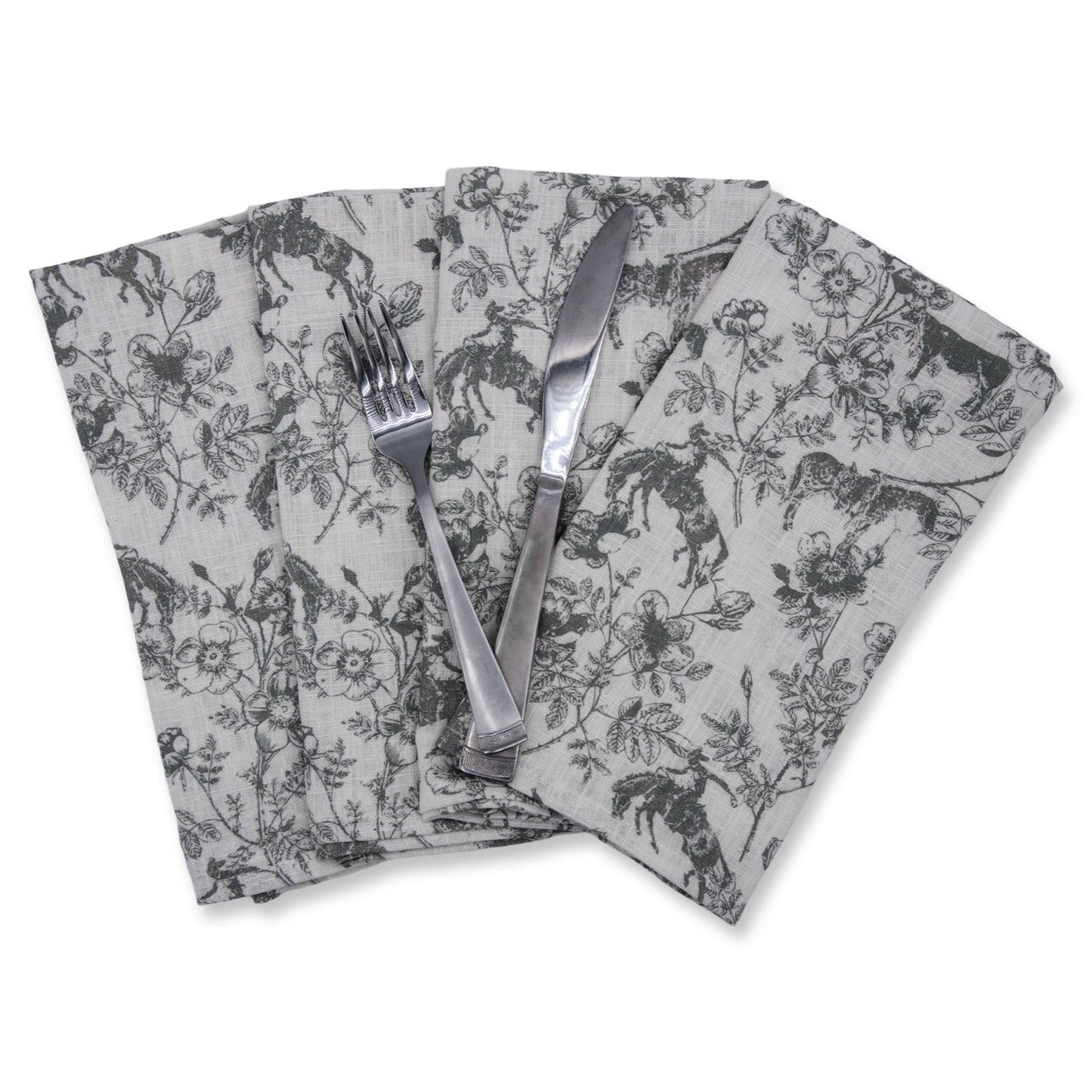 Western Daydream Sage ~Set of 4~ Cloth Napkins