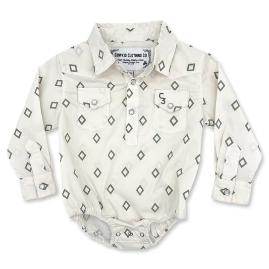 Good Friday Long Sleeve Pearl Snap Onesie