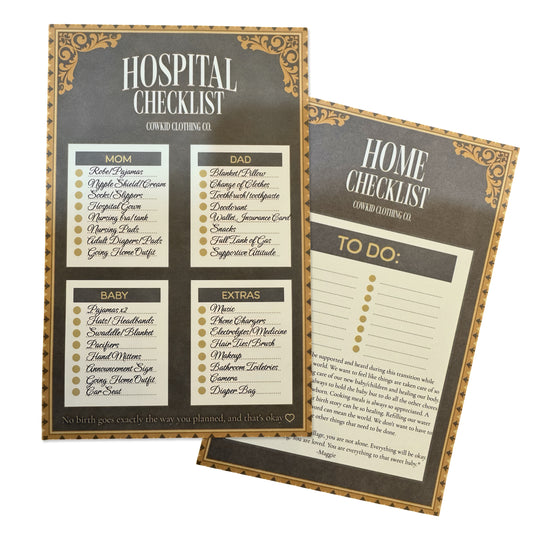 Hospital & Home Checklist Card