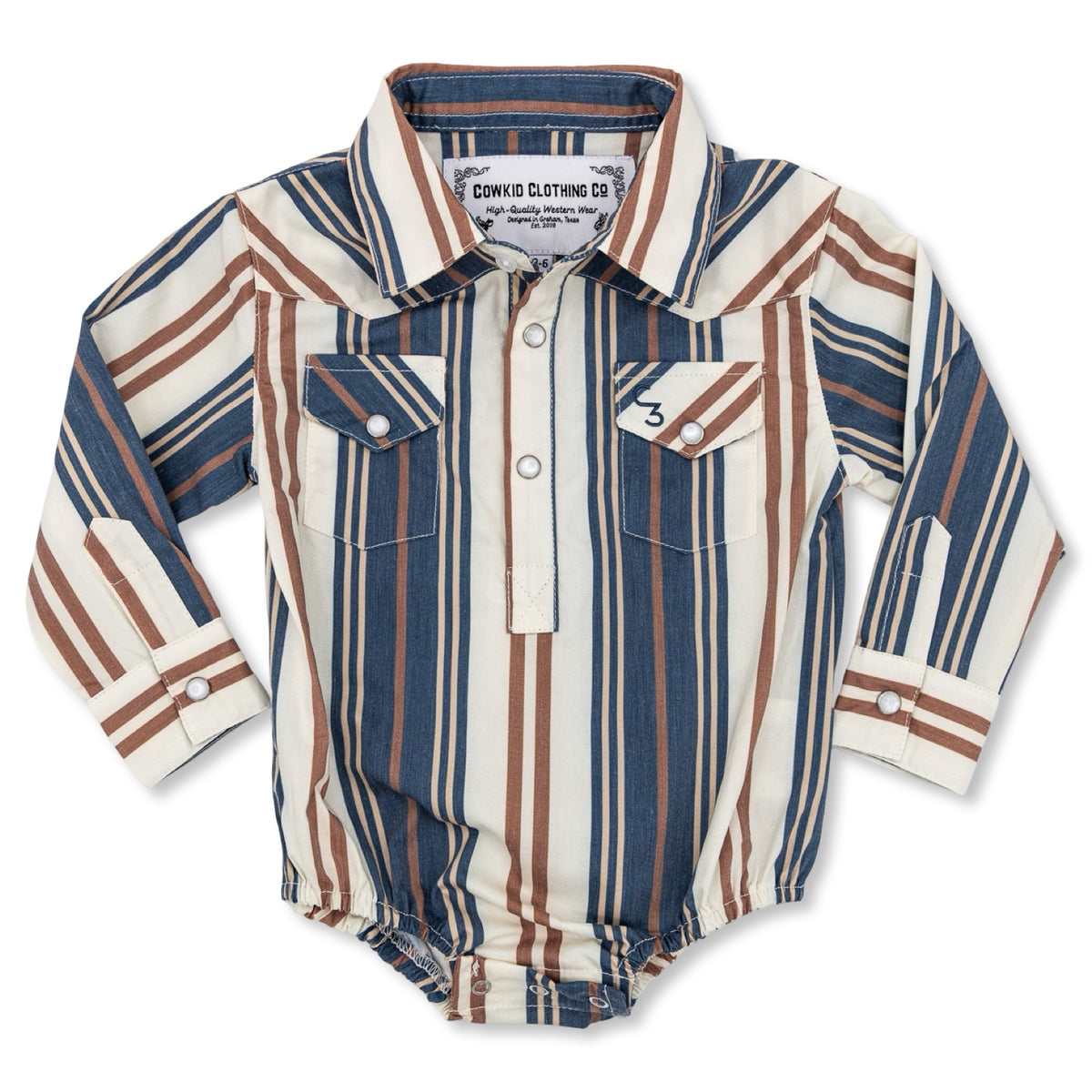 Colorado Long Sleeve Pearl Snap Onesie