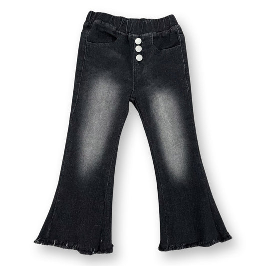 Faded Black Denim Bells