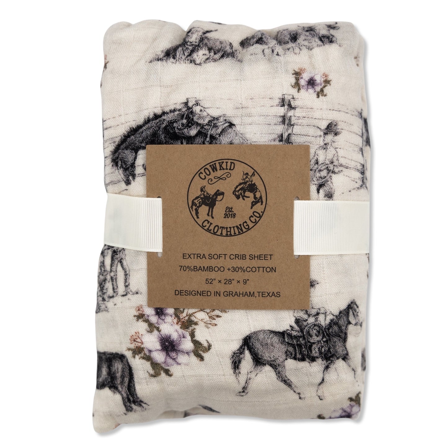 Western Serenity Bamboo Muslin Crib Sheet