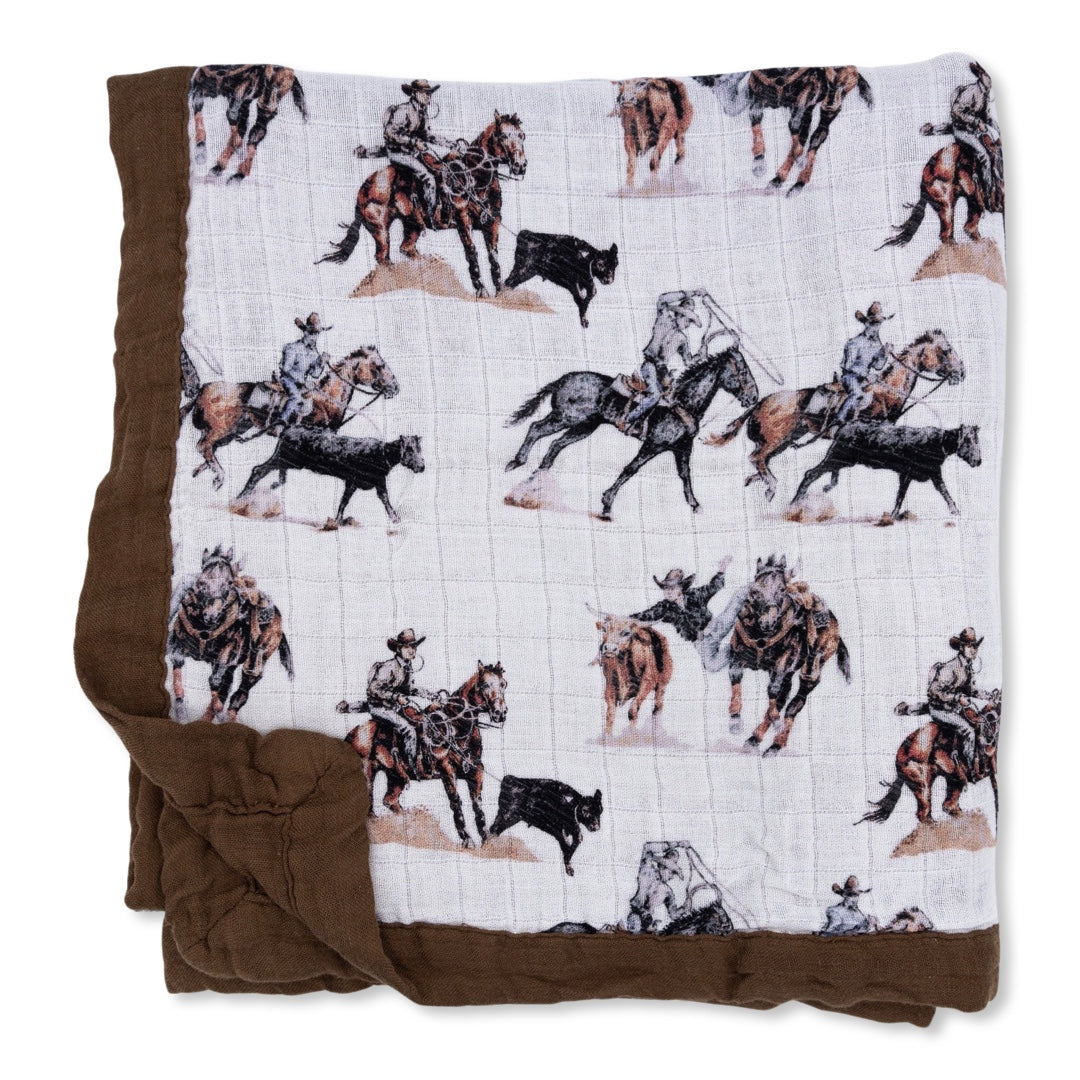 Stop the Clock Bamboo Muslin Blanket