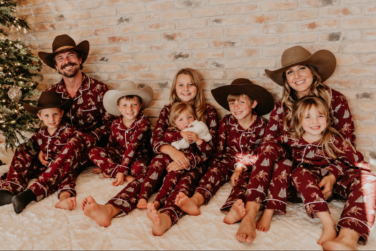 Traditional Red Cowboy Christmas Set (Toddler-Adult)