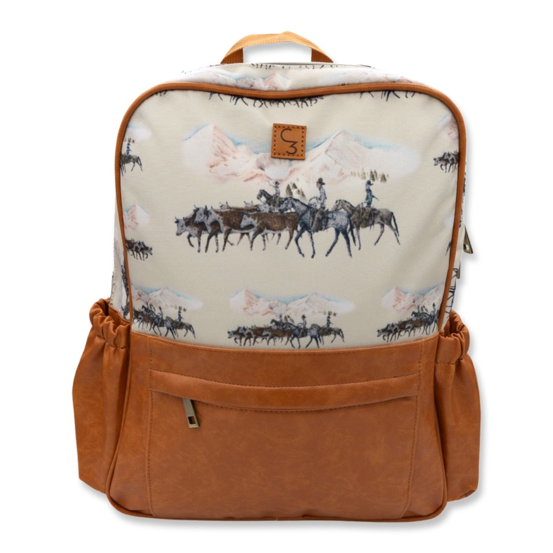 cow leather backpack Cattle Drive Backpack