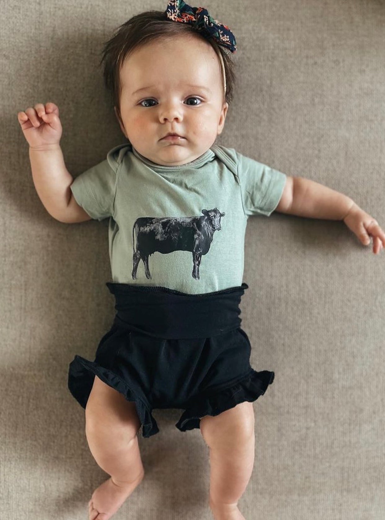 Olive Angus Onesie