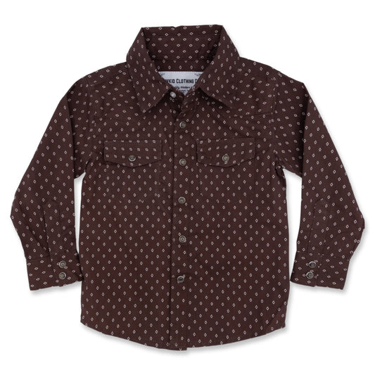 Diamonds & Rust Long Sleeve Pearl Snap