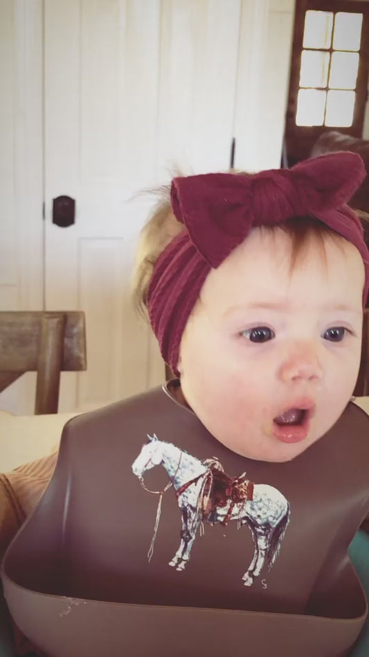 Maroon Braided Rib Head Wrap