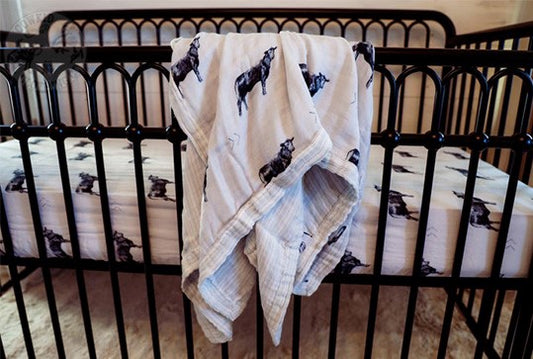 Farmhouse Angus Bamboo Muslin Blanket