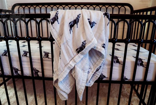 Farmhouse Angus Bamboo Muslin Blanket