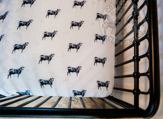 Gray Angus Bamboo Muslin Crib Sheet