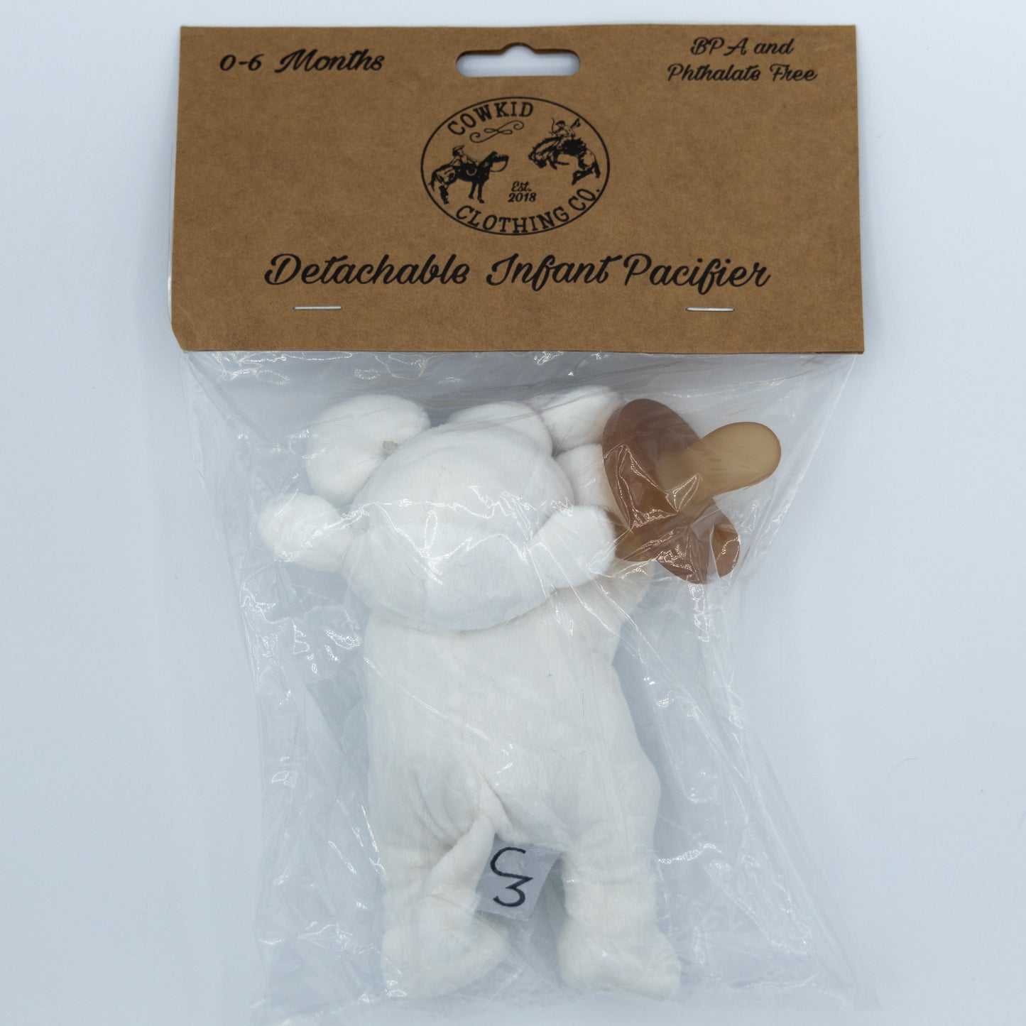 Charolais Cow Detachable Pacifier