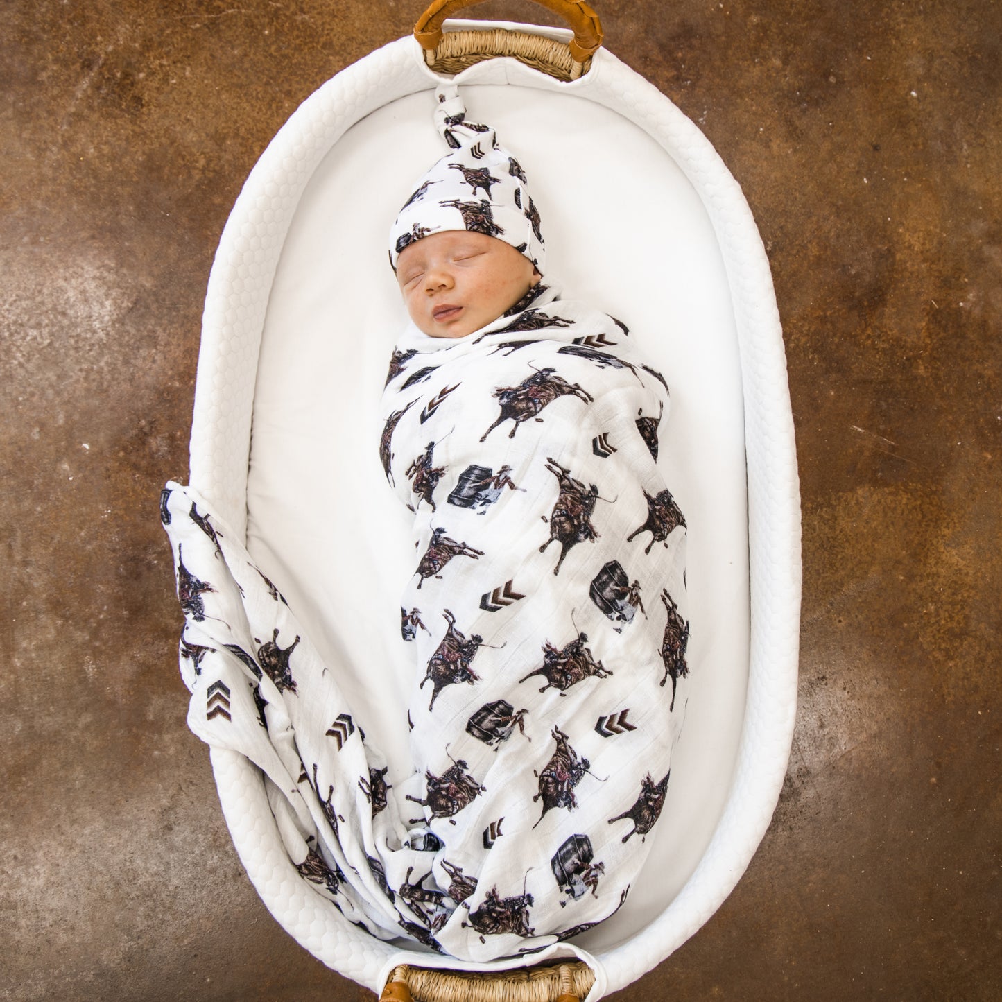 Bull Rider Bamboo Muslin Swaddle