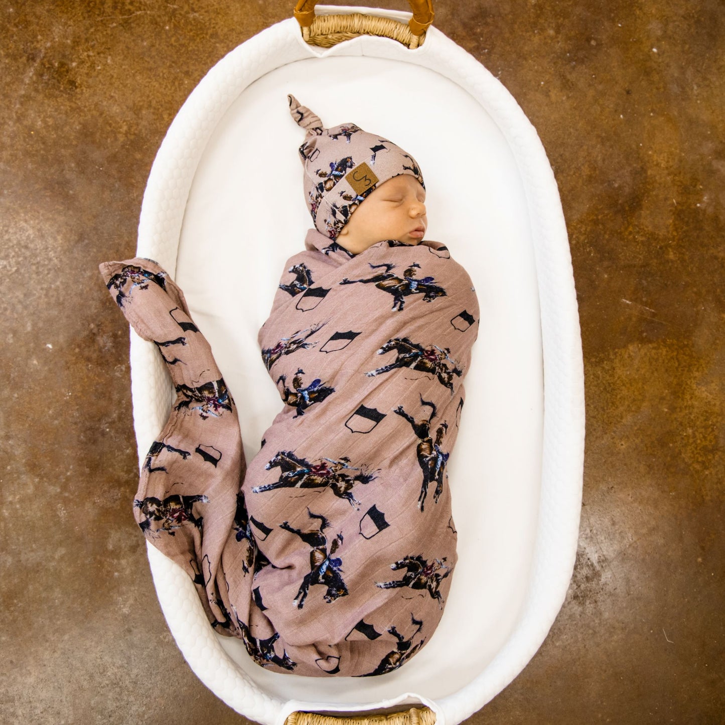 Rodeo Broncs Bamboo Muslin Swaddle
