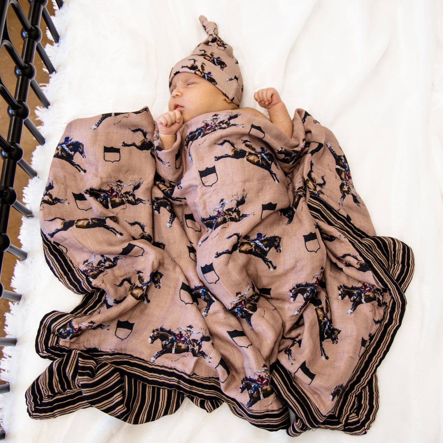 Rodeo Broncs Bamboo Muslin Blanket