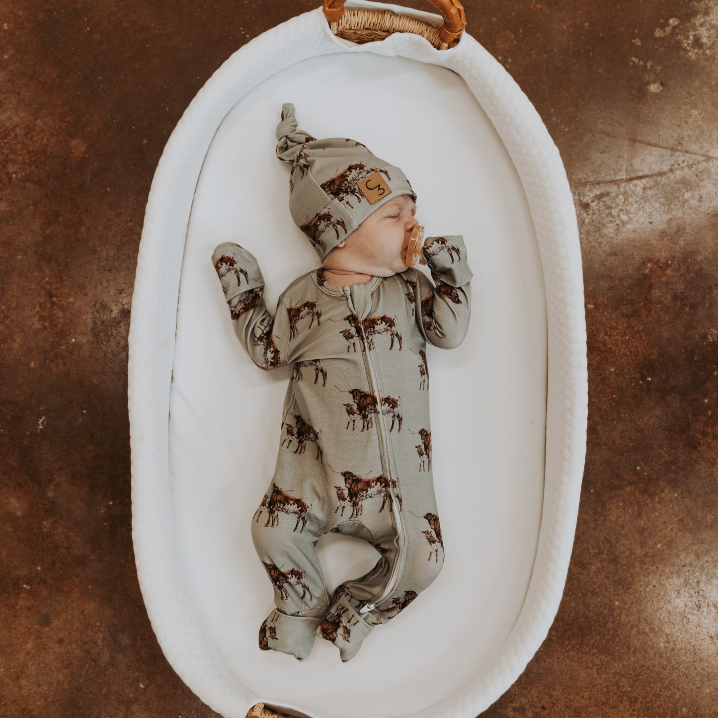 Sagebrush Longhorn Folding Feet Jammies