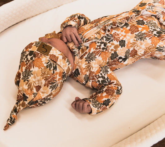 Fall Cactus Newborn Baby Hat