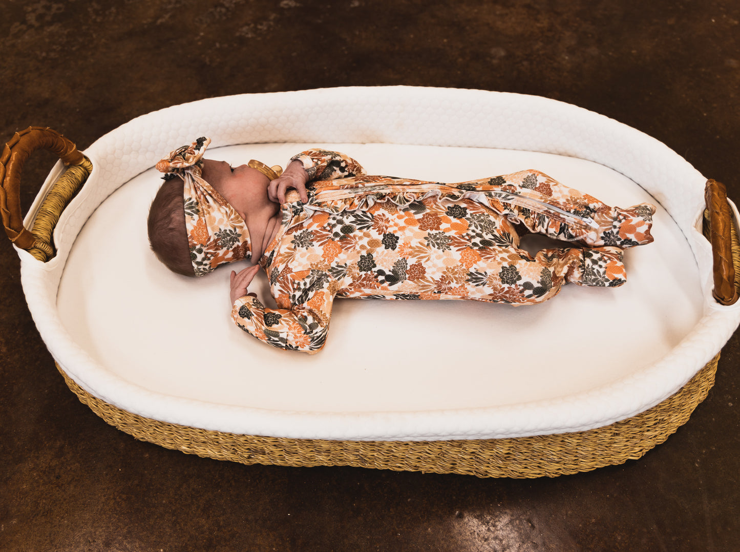 Fall Cactus-Ruffled-Folding Feet Jammies