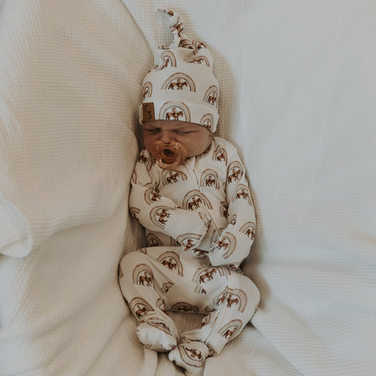 Rainbow Baby Folding Feet Jammies