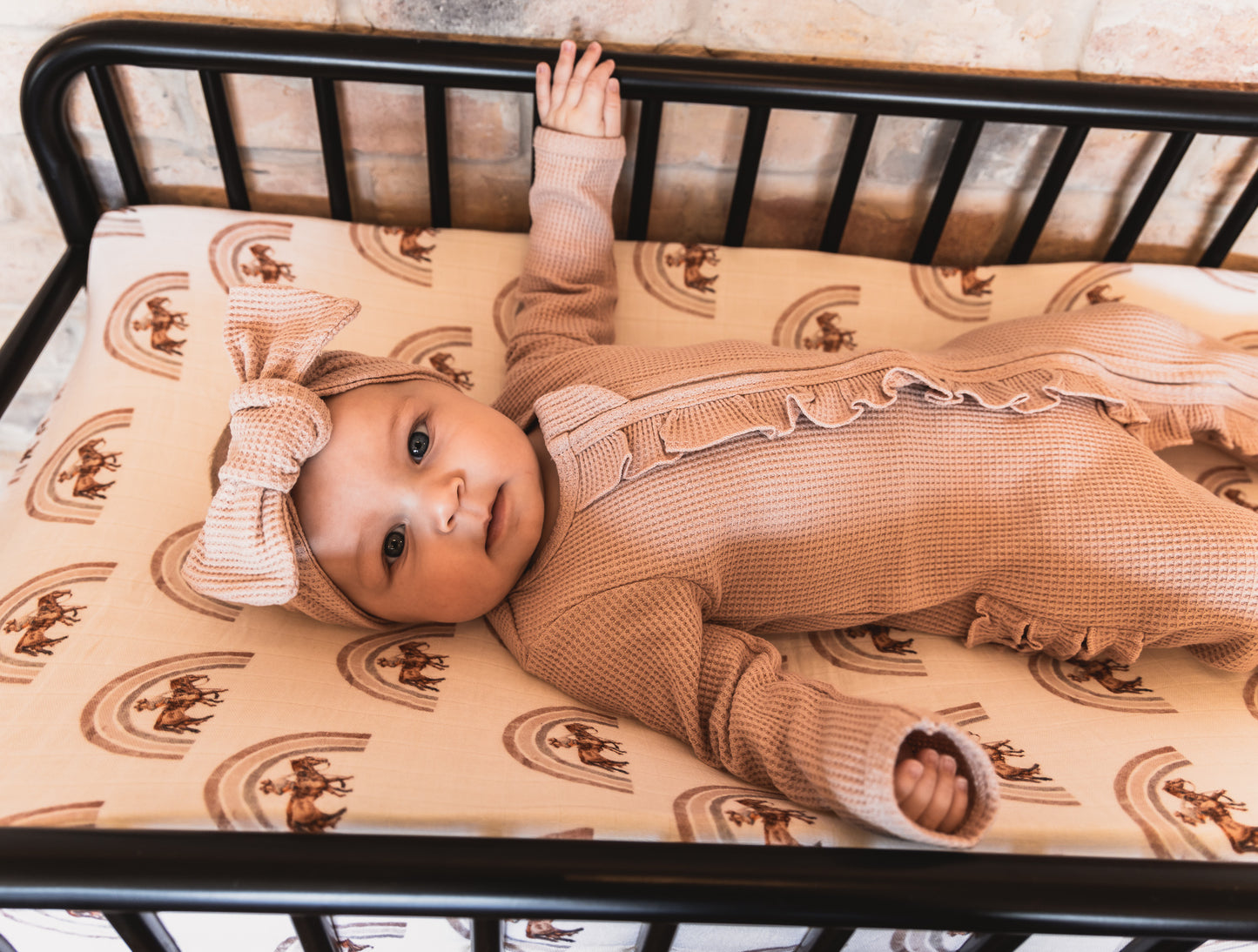Dusty Pink -Ruffled- Waffle Footed Jammies