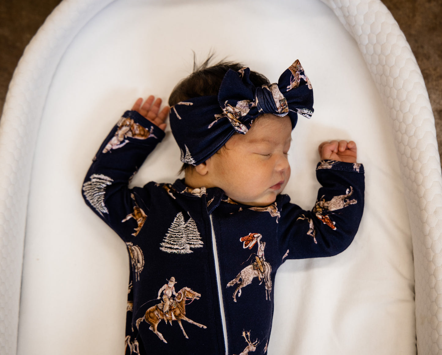 Classic Navy Cowboy Christmas Headband
