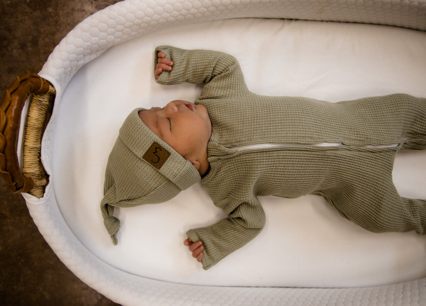 Sagebrush Green Waffle Footed Jammies