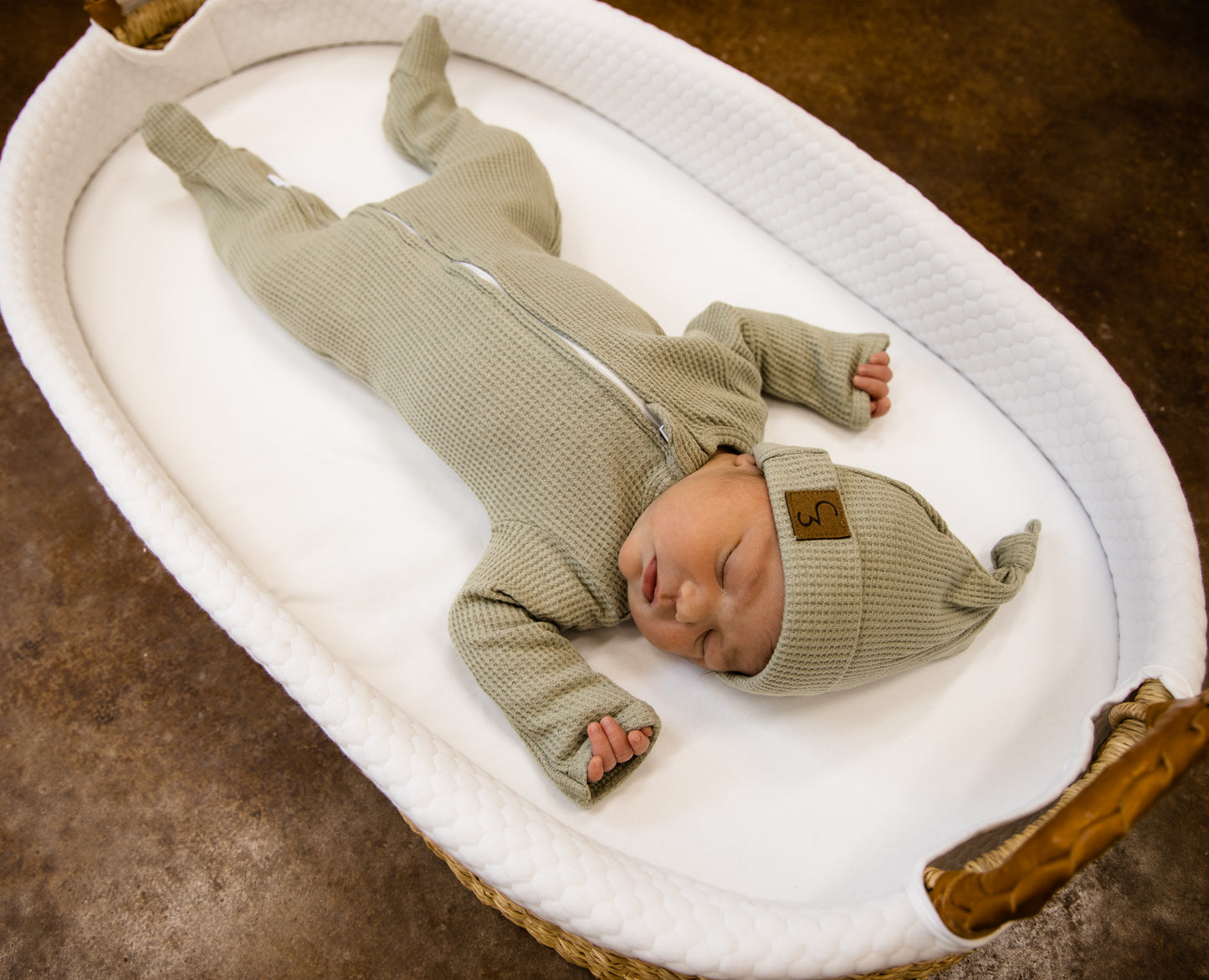 Sagebrush Green Waffle Footed Jammies
