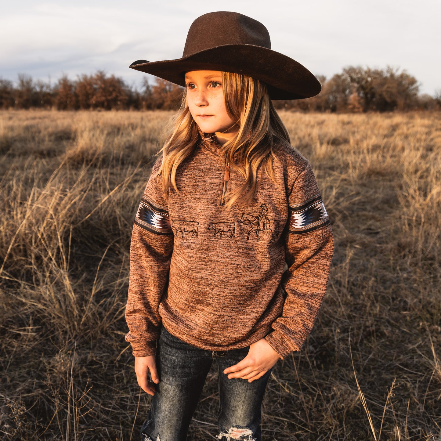 Cowgirl Quarter Zip Sweatshirt
