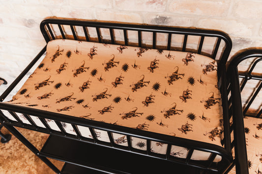 Cowboy Dino Bamboo Muslin Changing Pad Cover