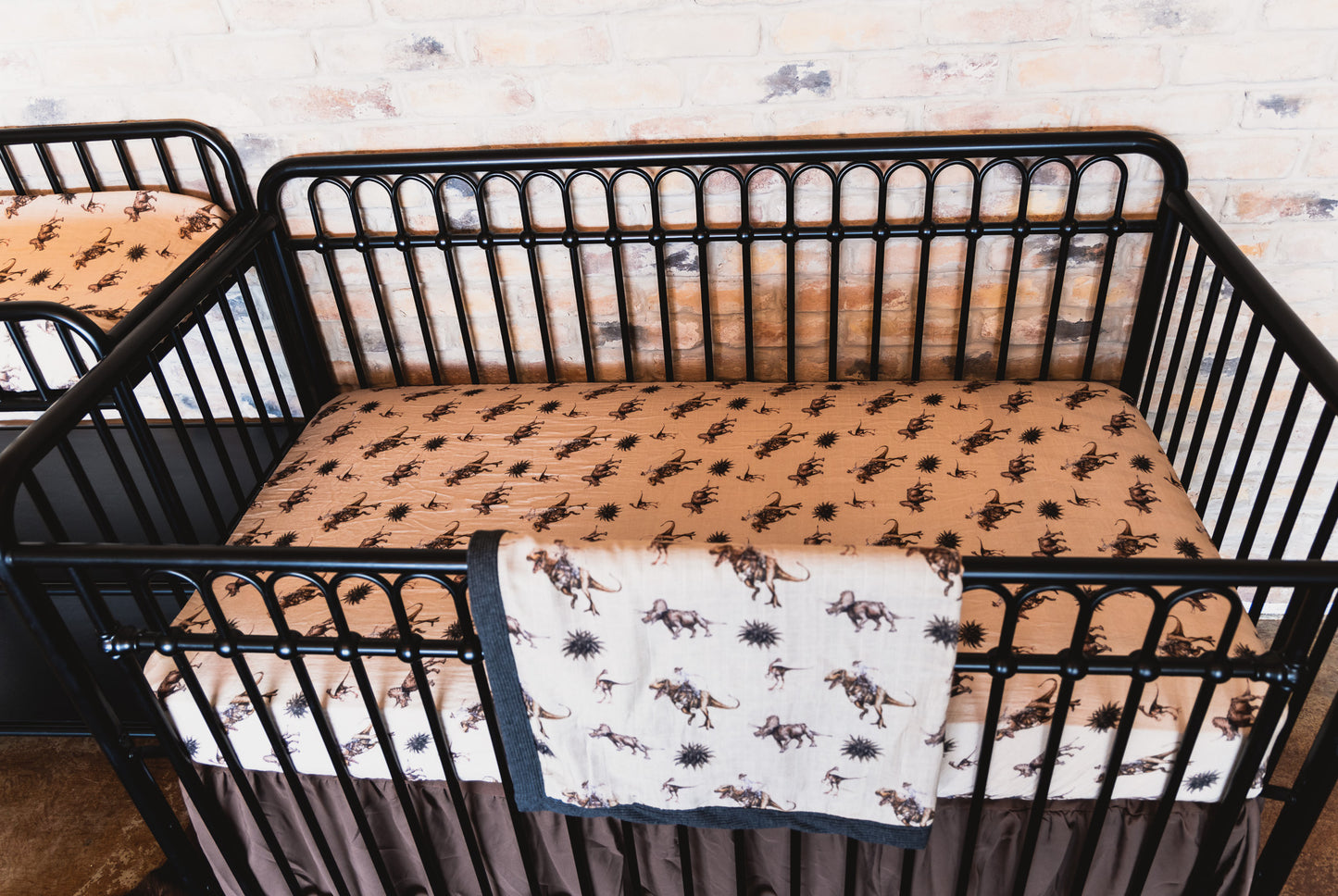 Cowboy Dino Bamboo Muslin Crib Sheet