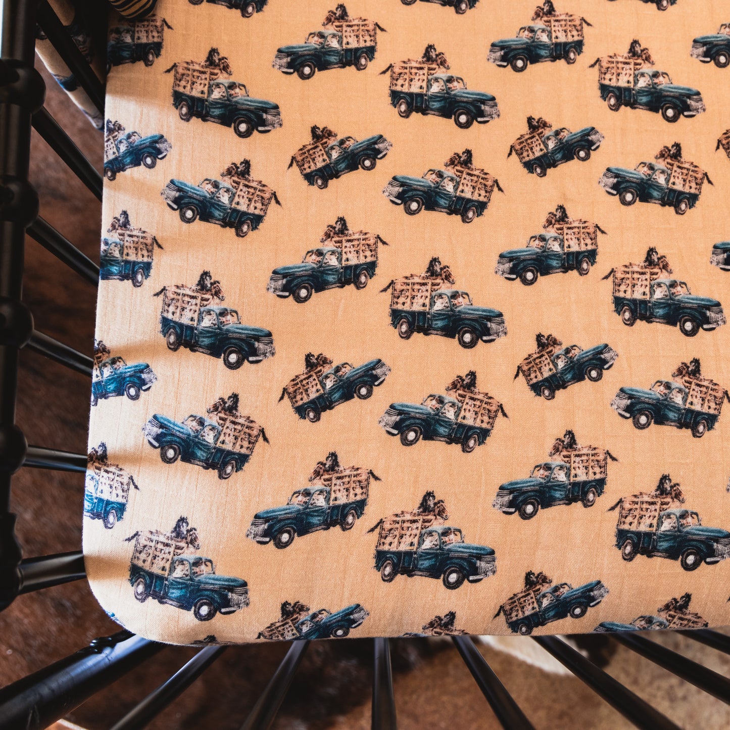 Little Blue Truck Bamboo Muslin Crib Sheet