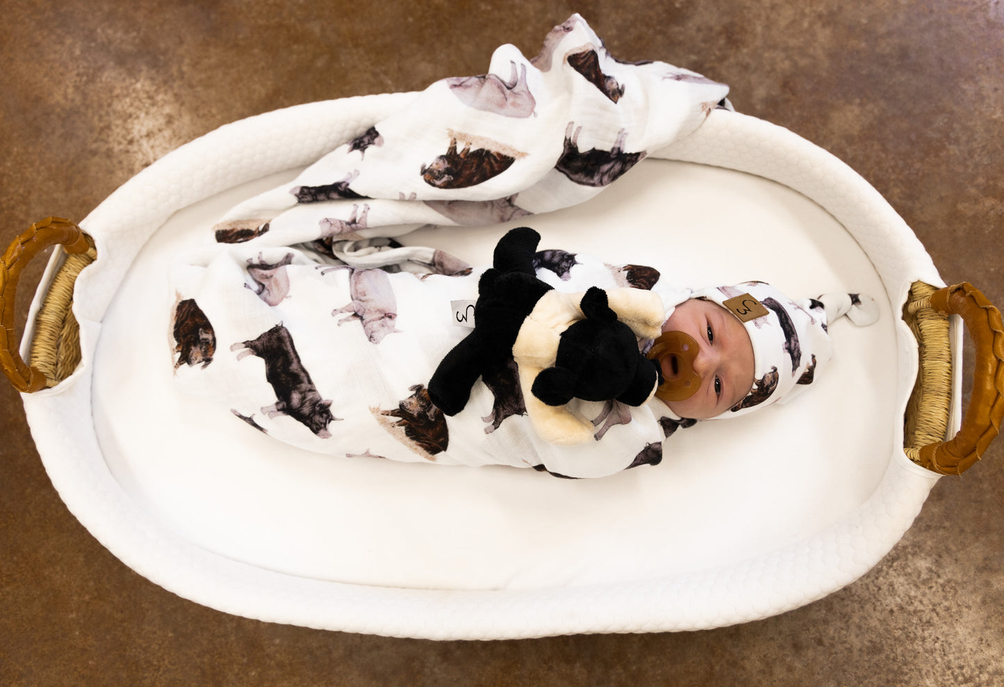 Pig Bamboo Muslin Swaddle