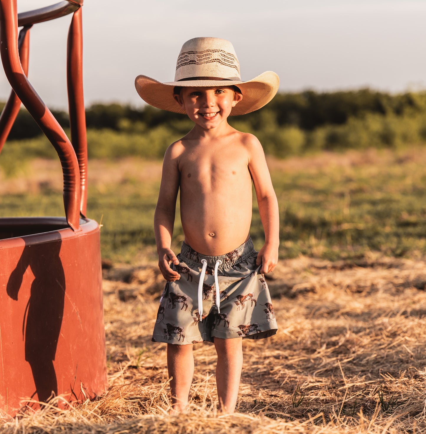 Sagebrush Longhorn Swim Trunks