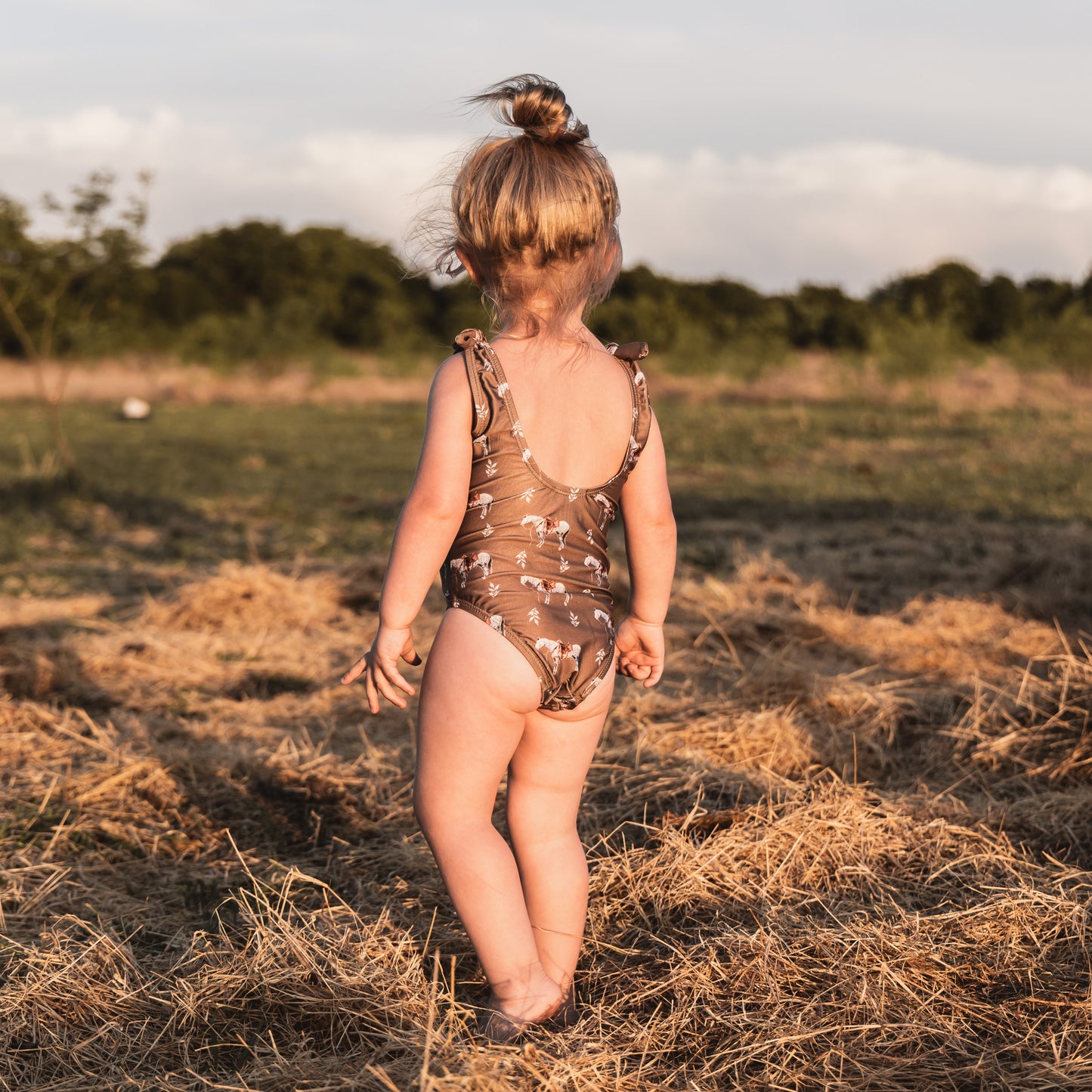 Almond Ranch Horse Swimsuit