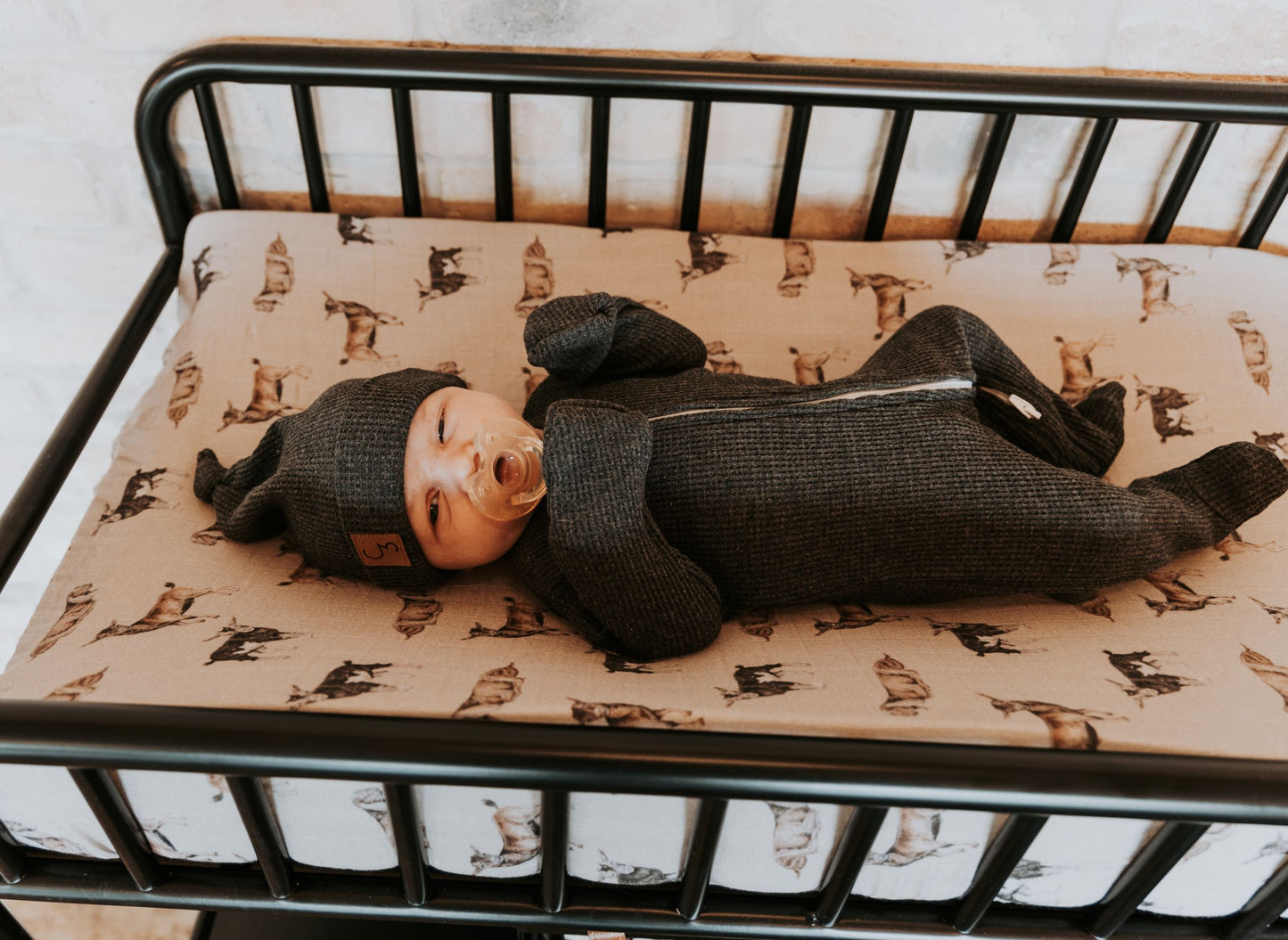 Charcoal Waffle Footed Jammies