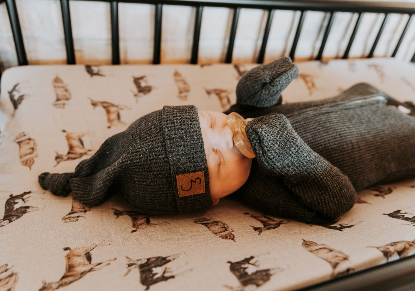 Charcoal Waffle Footed Jammies