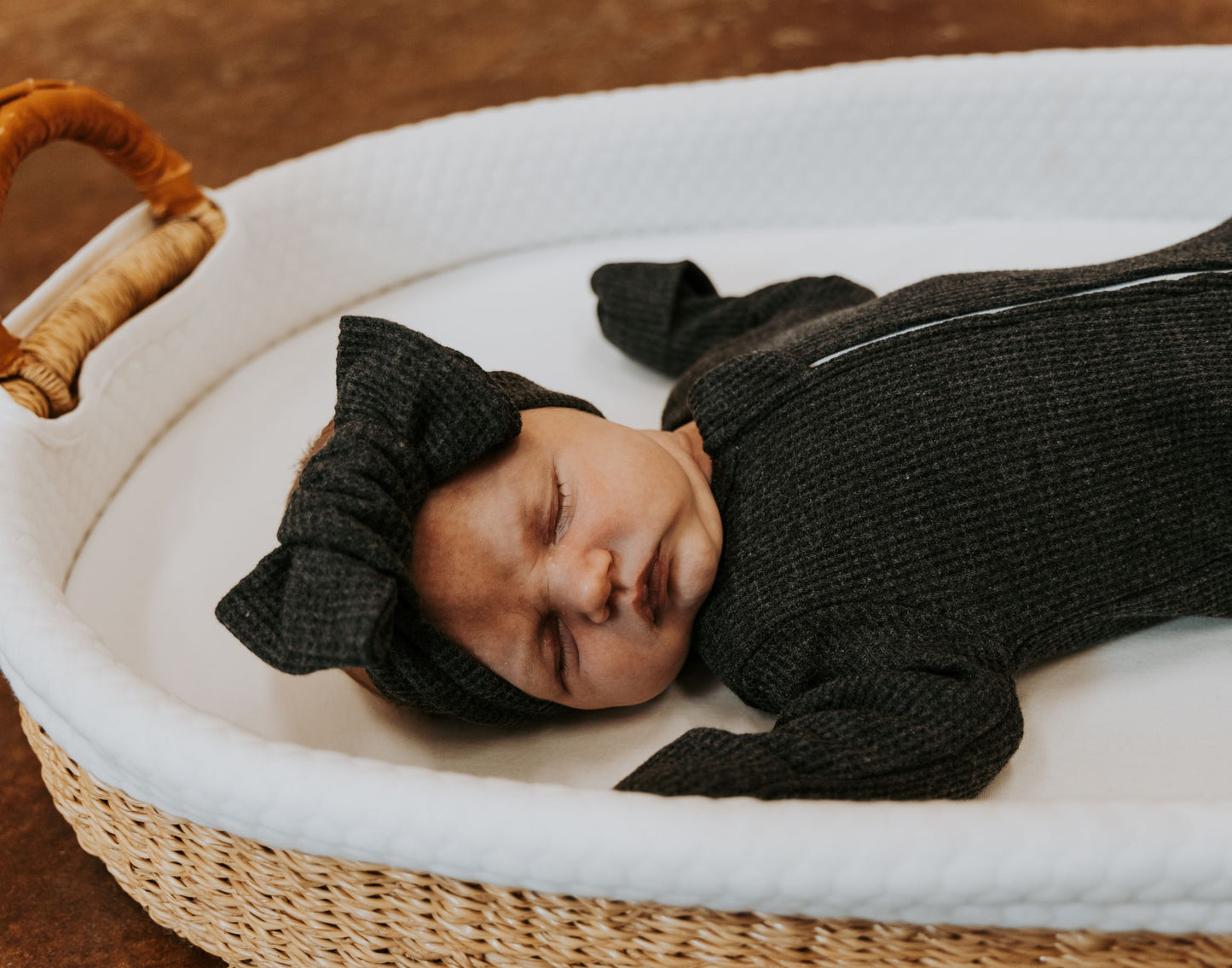Charcoal Waffle Footed Jammies
